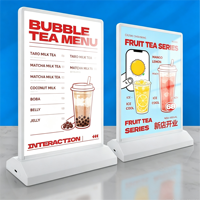 Boîte lumineuse de table LED rechargeable double face en alliage d'aluminium A4/A5, longue autonomie, résistante aux intempéries, avec affichage rapide pour affiches et menus de cafés
