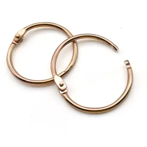 Полированное и гальванизированное розовое пружинное замковое кольцо, открывающее кольцо, внутренний диаметр 25 мм, металлическое кольцо, открывающее застежку для одежды