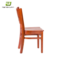 Chaise de salle à manger moderne en bois massif avec dossier incurvé pour maison, hôtel, restaurant ou bar, meubles pour salon et appartement