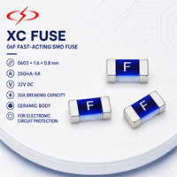 Fusible XC FUSE SMD série 06F 0603 1,6x0,8mm 250mA-5A 32V AC/DC 50A à action rapide en céramique pour la protection des circuits électroniques