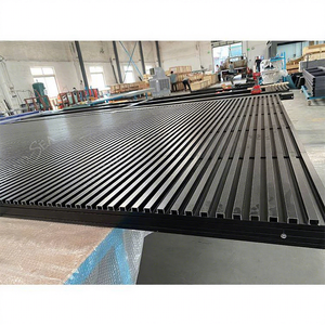 Porte de <span class=keywords><strong>garage</strong></span> coulissante automatique de haute qualité en acier à grille de bois, moderne et électrique, pour maisons (USA) - Product Image 1