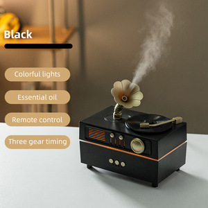 Custom Retro Gramophone Essential <b>Oil</b> Humidifier Bluetooth Mist <b>Diffuser</b> with Multicolor Lighting Gift - Product Image 6