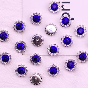 Accesorios de Disfraces de Danza, Manualidades, Lazos de Diamantes de Imitación con Forma de Flor de Girasol de Doble Capa Redonda de 10/12 mm - Product Image 1