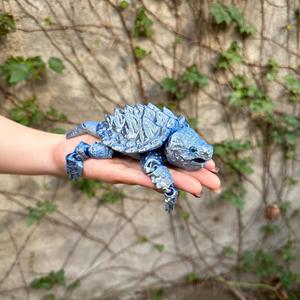 3D-Gedrucktes 19cm Alligator-Klemmschildkröten-Spielzeug SDL07 Flexible Bewegliche Gelenke Offener Mund Design 3D-Gedruckte Tierspielzeuge Kinder-Geschenk - Product Image 6