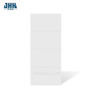 JHK-F10 Wholesale Grooved smooth Interior doors with recesses Flush composite Wholesale white primed door panel Apartment