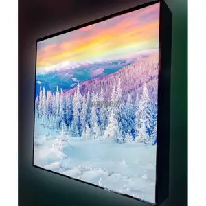 Werbung Aluminium Snap Frame Outdoor großen großen Stoff Poster wasserdichte LED hinter leuchtete Licht box Display