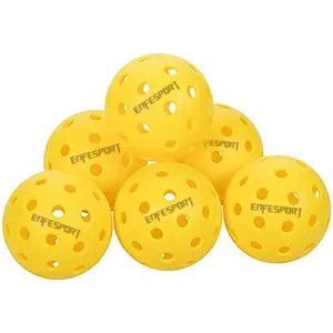 Enfesport özel renk 74mm turşu topu oyuncak eğitim kapalı açık 26/40 delik plastik pickleball topu