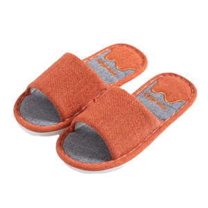 Chaussons Confortables en Lin pour Femme et Homme, Automne/Hiver et Quatre Saisons, à Bout Ouvert, Antidérapants en PVC, Respirants, Brodés, Chauds pour la Maison - Product Image 4