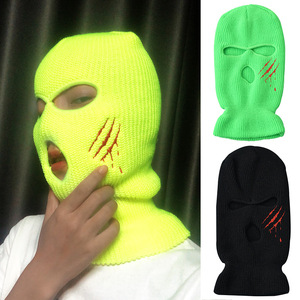 Série Halloween Balaclava Custom Winter Knitted 3 Buracos Balaclava Ski Mask Full Face Cover - Product Image 4