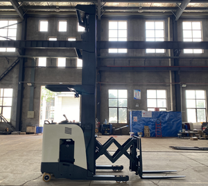 Everlift 4-10m dalam ganda gunting triplex tiang mencapai palet forklift <span class=keywords><strong>stacker</strong></span> 1ton- 2ton berdiri pada jenis susun jangkauan listrik - Product Image 2