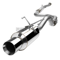Système d'échappement Cat-back avec silencieux roulé compatible avec Civic 2 portes et 4 portes 92-00