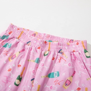 Ensemble de pyjamas de nuit personnalisés pour femmes Fabricant Fournisseur Vêtements de détente d'usine Vêtements de nuit Chemise imprimée <span class=keywords><strong>en</strong></span> bouteille de vin Pantalon long - Product Image 4