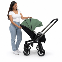 Poussette pliable 3 en 1 en alliage d'aluminium avec roues en mousse, vue haute, capacité de charge de 15 kg, pour la maison, les voyages et l'extérieur, de 0 à 3 ans