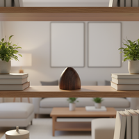 Diffuseur d'huiles essentielles créatif en forme de cône en bois de noyer noir, écologique, pour la maison et le bureau, vente en gros