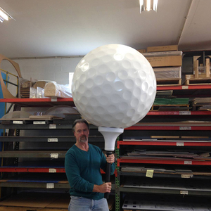 Pelota de Golf Decorativa Grande de Fibra de Vidrio para <span class=keywords><strong>Navidad</strong></span>, Decoraciones para Torneos de Golf en Interiores y Exteriores, Duradera, de <span class=keywords><strong>Madera</strong></span> y Plástico, en Caja - Product Image 3