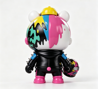 Figurine personnalisée Graffiti Rider Bear en PVC et ABS, statue moulée, fabrication OEM en usine chinoise pour la vente en gros aux marques