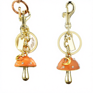 Llavero de Metal Vintage con Forma de Hongo, Llavero con Mosquetón Redondo, Accesorio para el Verano - Product Image 2