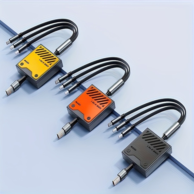 3 in 1 Adjustable Retractable Usb Type c Micro MFI Fast Charging Cable for iphone 14 13 12 11 Pro Max Android Charger Cable