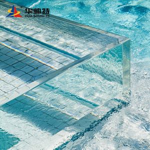 HUASHUAITE Garantie de 30 ans 120mm d'épaisseur pour l'extérieur Nouveau design Taille personnalisée Grande <span class=keywords><strong>piscine</strong></span> en acrylique transparente - Product Image 2