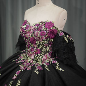 Jancember 6811 Glitter Sweetheart Flower vestidos de noche con manga desmontable - Product Image 2