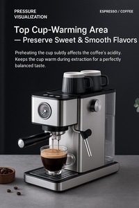 Hot bán nhà-sử dụng thép không gỉ nhỏ gọn xử lý viên nang Máy pha cà phê bán tự động espresso Máy chiết xuất 15bar - Product Image 3