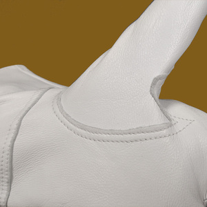 Găng Tay Hàn Da Ngắn Wedhus Kambing Sarung Las Sarung Tangan Mềm Argon Arc Dockyard Tig Goatskin 11 Inch Trắng - Product Image 2