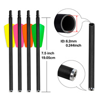 Flèches de mini-arbalète en acier au carbone de 7,5 pouces avec nocks en plastique, force de tir de 50 livres – Haute qualité pour la pratique de tir sur cible et la chasse à courte portée