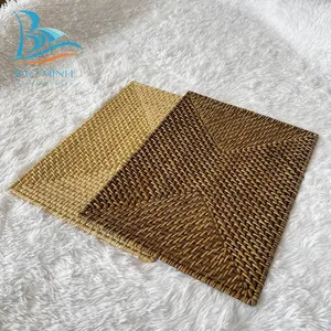 Premium kalite handwoven dikdörtgen placemat düğün placemat