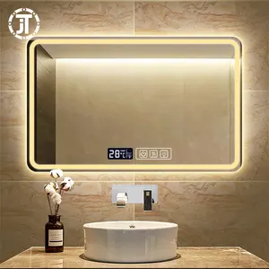 Offre Spéciale cristal lumière dimmable cosmétique miroir magique LED MUR monté miroir avec android wifi