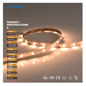 Bandes lumineuses intelligentes PERFECT 120LED Haute luminosité Sans scintillement Flexible Décoration commerciale Bande lumineuse LED SMD en forme de S Pliable - Product Image 2