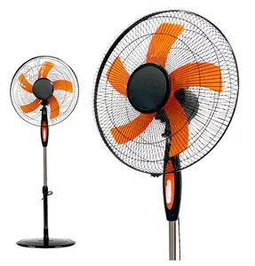 Ventilateur sur pied à 3 vitesses réglable en hauteur et inclinaison Ventilateur de sol électrique Vente à chaud Portable de haute qualité 16 pouces en plastique 40W