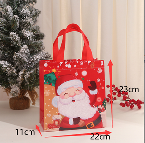 Bolsas de tela coloridas para Navidad, bolsas de compras impresas no tejidas para regalos de fiesta, venta al por mayor - Product Image 6