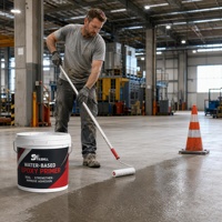 Primaire époxy aqueux de qualité industrielle, bonne perméabilité, peinture de base d'étanchéité pour système de revêtement de sol époxy