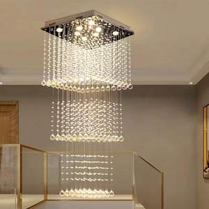 New Arrival K9 Crystal <b>Chandelier</b> Pendant Light Adjustable Height for Hotel Mall Lobby Villa Long Staircase Lighting - Product Image 5
