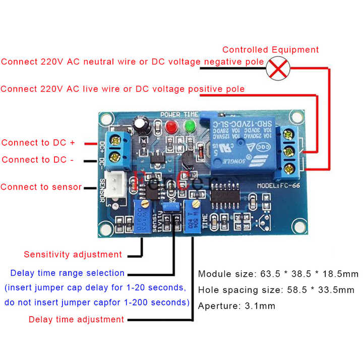 DC 5V 12V 24V Photoresistor Relay Module Light Brightness Sensor Timer ...