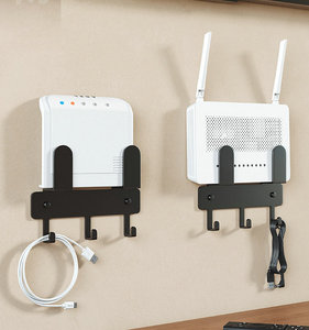Nouveau design – Support mural double niveau sans perçage pour routeur Wi-Fi et cache-rallonge - Product Image 4