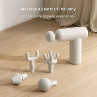 Mini pistolet de massage musculaire, masseur de cou compact et portable, 6 vitesses, 6 têtes, 1200-3200 tr/min, fréquence variable, rechargeable