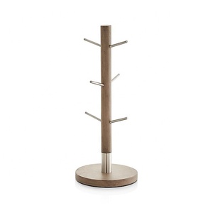 Stainless Steel and Wood <b>Mug</b> Tree Made in India Commercial Buyer Hanger Rack <b>Mug</b> Stand Customization Color Design OEM Kitchen - Product Image 4