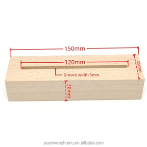 Lampada Notturna LED in Acrilico Trasparente con Base in Legno, Lavagna per Messaggi Personalizzabile, Forma Rotonda, Ovale o Rettangolare, per Camera da Letto - Product Image 3
