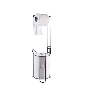 Bathroom roll tissue storage rack large capacity metal wrought iron toilet paper holder standing toilet paper towel holder