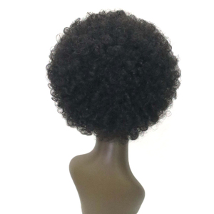 Nieuwigheden Zwarte Vrouwen Pruik Afro Hoge Puff Haar Broodje Met Pony Korte Kinky Krullend Ananas Hair Extensions Koord Paardenstaart - Product Image 4