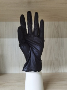 Guantes negros de nitrilo de 6 mil con textura completa logotipo personalizado sin polvo tatuaje resistente reparación gruesa desechables guantes de nitrilo de 6 mil - Product Image 3