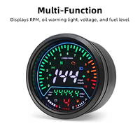 Compteur de vitesse numérique LCD universel pour moto, 12V, tachymètre, odomètre, jauge d'huile