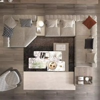 Anpassbares Luxuriöses Italienisches Design Modernes L-förmiges Sektional-Sofa-Set Möbel Wohnzimmer-Sofas Moontop Youpin
