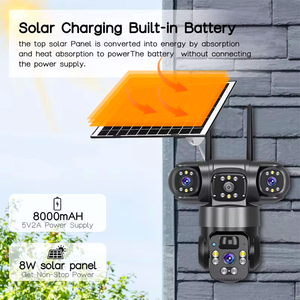 Cámara de Seguridad AOV Solar 4G PTZ Actualizada, 6K 12MP CMOS, Zoom 10X, 3 Lentes, Exterior, Impermeable, IP, WiFi, Cloud V380 Pro - Product Image 2