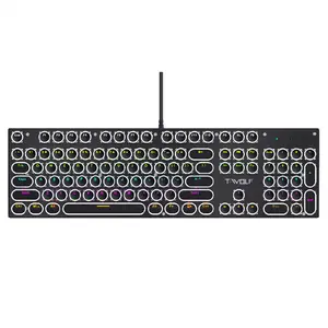 Teclado Rgb Mecânico Pc Jogo Vintage Teclado Mecânico 108 Keychron Placa Mecânica Teclado Com Luz