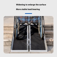 Rampe pliante portable sans obstacle de 1,2 m à 2,4 m en alliage d'aluminium, planche de rampe mobile, marchepied pour escalier
