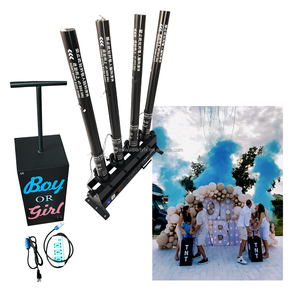 Cañón de Confeti Multicolor de 4 Disparos y 6 Canales DMX, Control Remoto Inalámbrico con Batería AA, Diseño Metálico de 300W para Bodas, Fiestas y Espectáculos de <span class=keywords><strong>DJ</strong></span> - Product Image 4