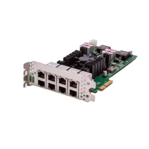 网卡PCIe x4八端口PoE + 千兆以太网帧采集器 (基于英特尔I350)