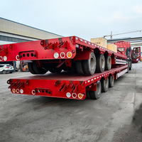 <strong>Best</strong> <strong>Selling</strong> 4 Axle 50 Foot 100 Ton Low <strong>Flatbed</strong> Goose Neck Heavy Duty Container <strong>Trailer</strong>